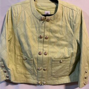 CAbi TeaCake jacket Spring ‘25 Sz M green EUC